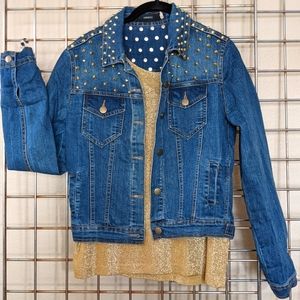 Forever 21 Studded Denim Jacket.  Size: Small
